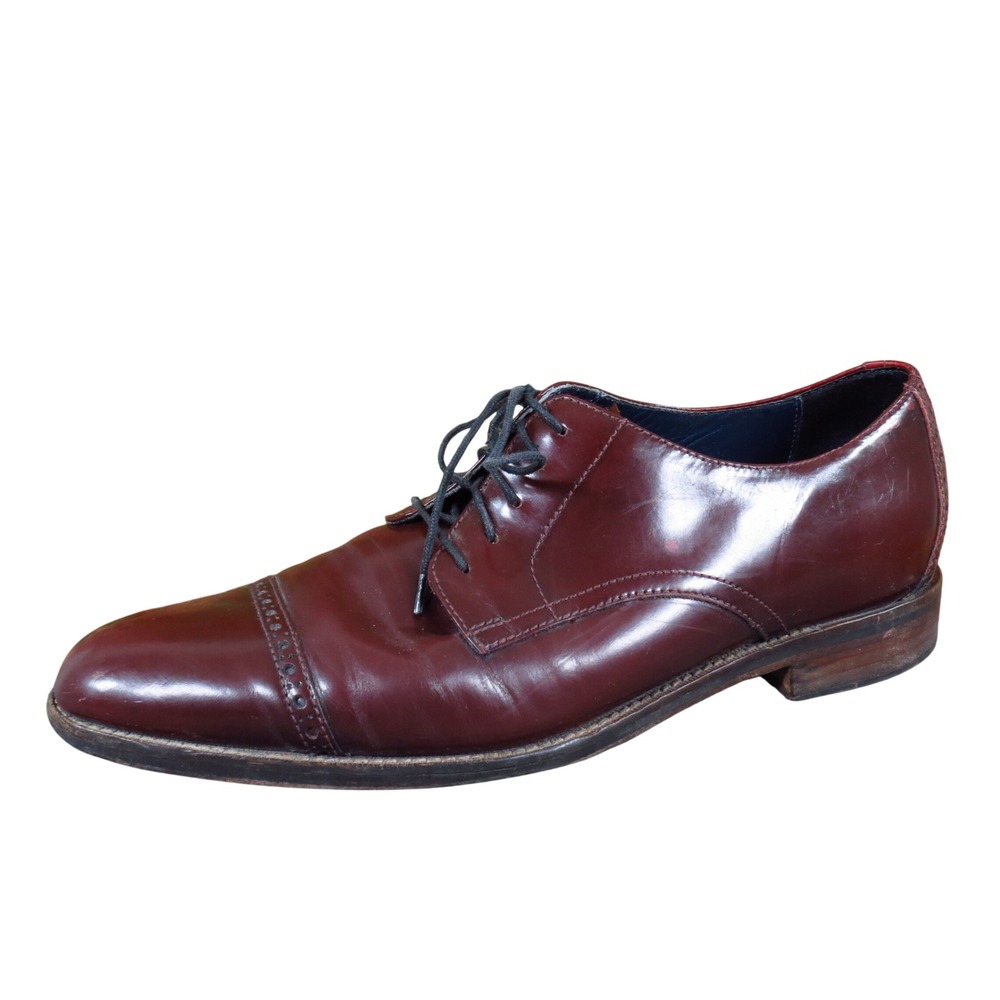 Cole Haan AIR Madison Mens Cap Toe Oxford 9.5 M Dress Shoe Burgundy Leather